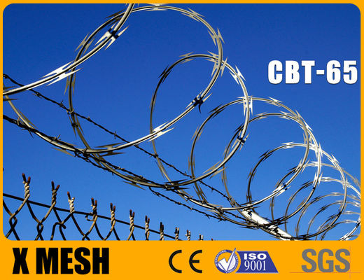 CBT 65 Tipi SUS 304 Malzeme ile Concertina Tel Güvenlik Çit için 0,5 mm Kalınlığı