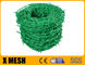 PVC kaplı dikenli tel, 200 metre uzunluğunda sarmal, sınır koruması için yeşil renk