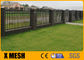 Askeri Üsler Çapraz Dirençli Süs Bahçe Kapıları Siyah Renkli Vinil Kaplamalı 3.0m Yüksek