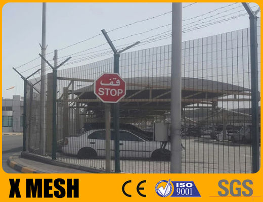 3.5mm Tel Anti tırmanış örgü Çit 3.5m Yükseklik Top Y Kol ve Park Alanı için dikenli tel dahil
