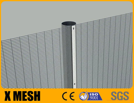 Yeşil toz kaplı açık görünüm çit Anti tırmanış 358 Bahçe için 4 mm çaplı tel ile