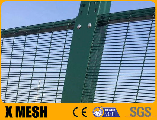 80mm X 100mm Kare Post Anti tırmanış örgü Çit Ticari alan için Yeşil Renk