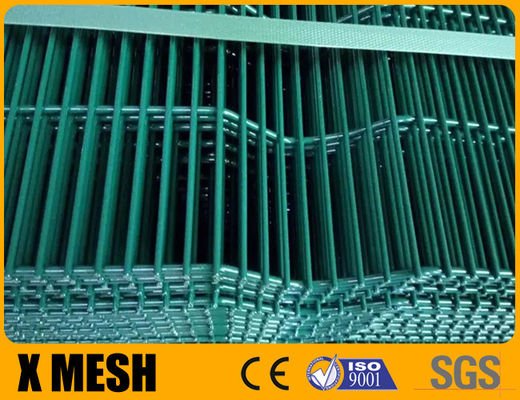 Yeşil toz kaplı Anti tırmanış örgü Çit Yüksek Güvenlik 358 Anti Cut Hapishane örgü Endüstriyel için