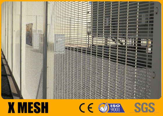 Galvanizli Net Görünüm Hırsızlığa Karşı Anti Cut Anti Tırmanma Hasır Çit 358 Kaynaklı